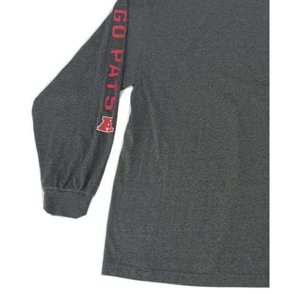 Men's Majestic NFL New England Patriots Long Sleeve T-Shirt‎ Gray 2XL - Picture 8 of 11